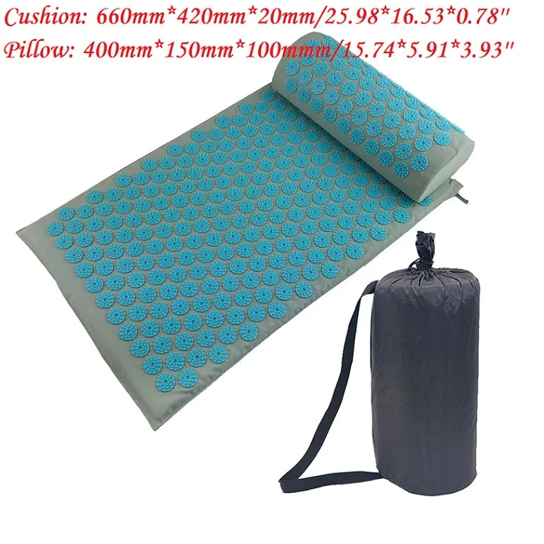 Acupressure Spike Massage Yoga Mat with Pillow