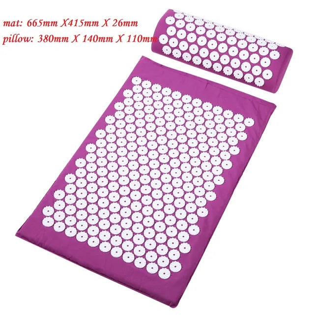 Acupressure Spike Massage Yoga Mat with Pillow