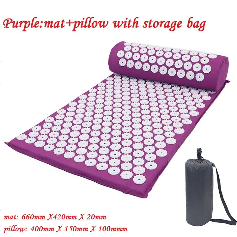 Acupressure Spike Massage Yoga Mat with Pillow