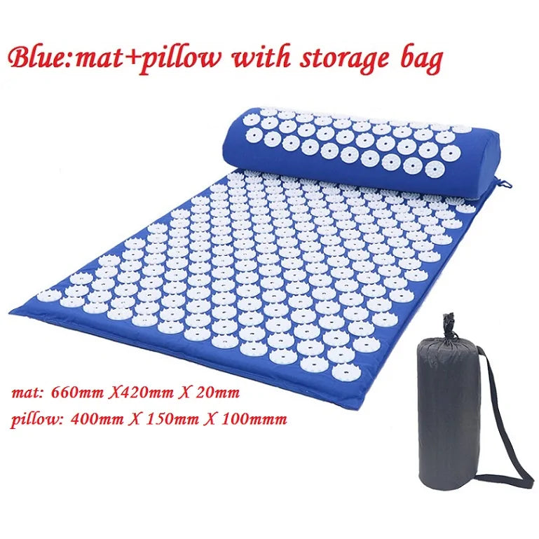 Acupressure Spike Massage Yoga Mat with Pillow