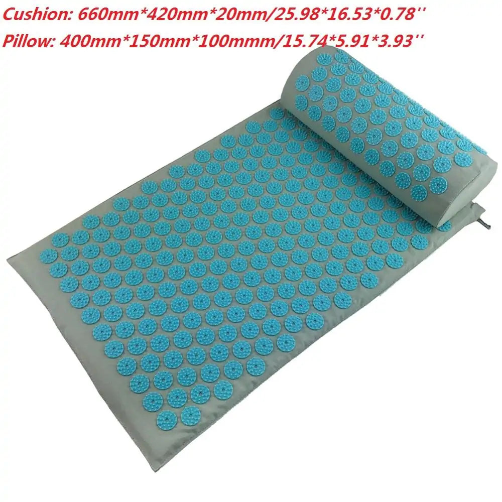 Acupressure Spike Massage Yoga Mat with Pillow