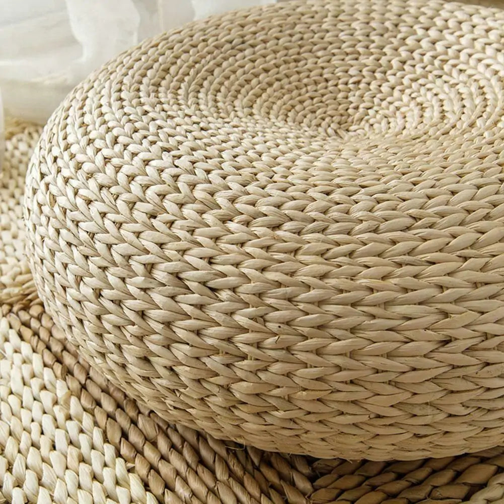 Round Straw Tatami Meditation Cushion